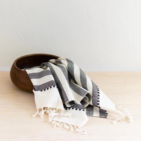 Black Stripe Woven Hand Towel | {neighborhood} Fair + Simple