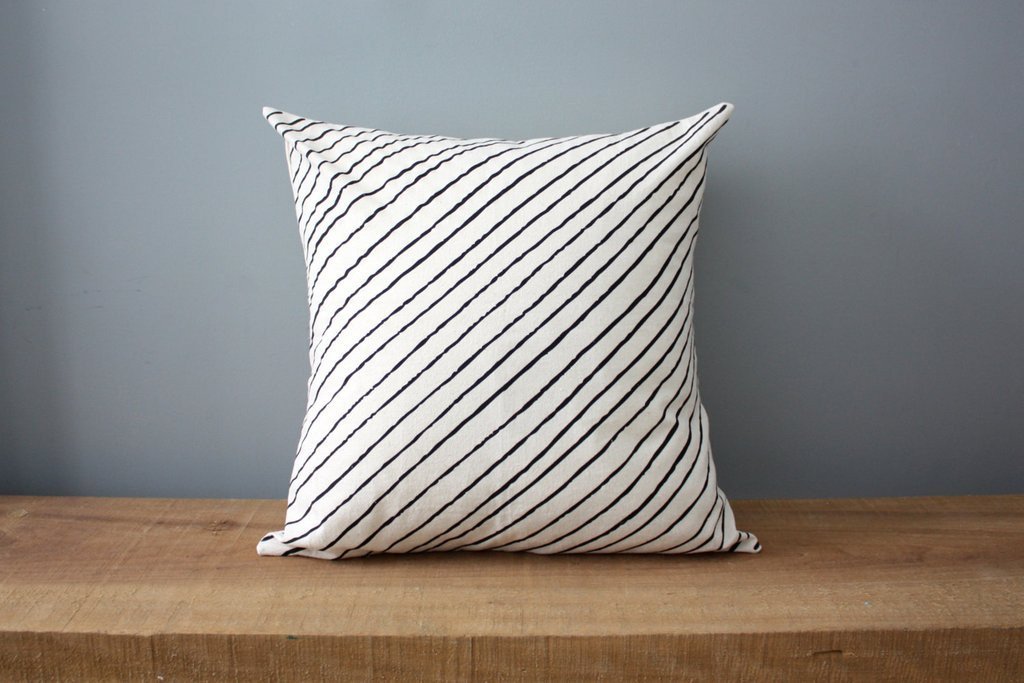 Diagonal Stripe Pillow | {neighborhood} Little Korboose