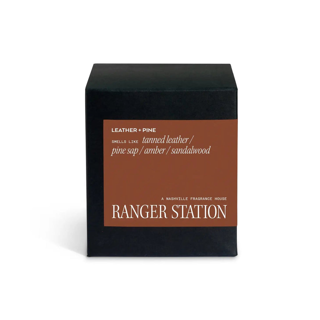 Leather + Pine Candle | {neighborhood} Ranger Station