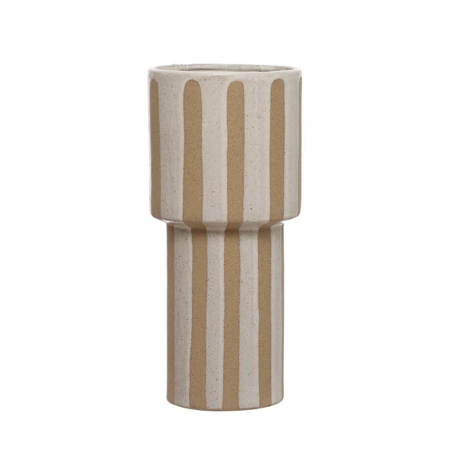 Striped Neutral Vase | {neighborhood} Bloomingville