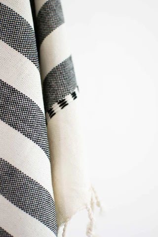 Black Stripe Woven Hand Towel | {neighborhood} Fair + Simple