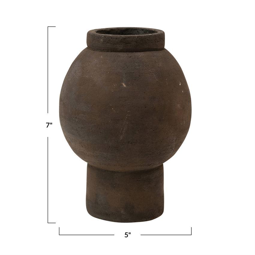 Carbonized Terracotta Bulb Vase | {neighborhood} Bloomingville