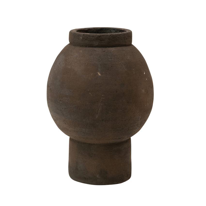 Carbonized Terracotta Bulb Vase | {neighborhood} Bloomingville
