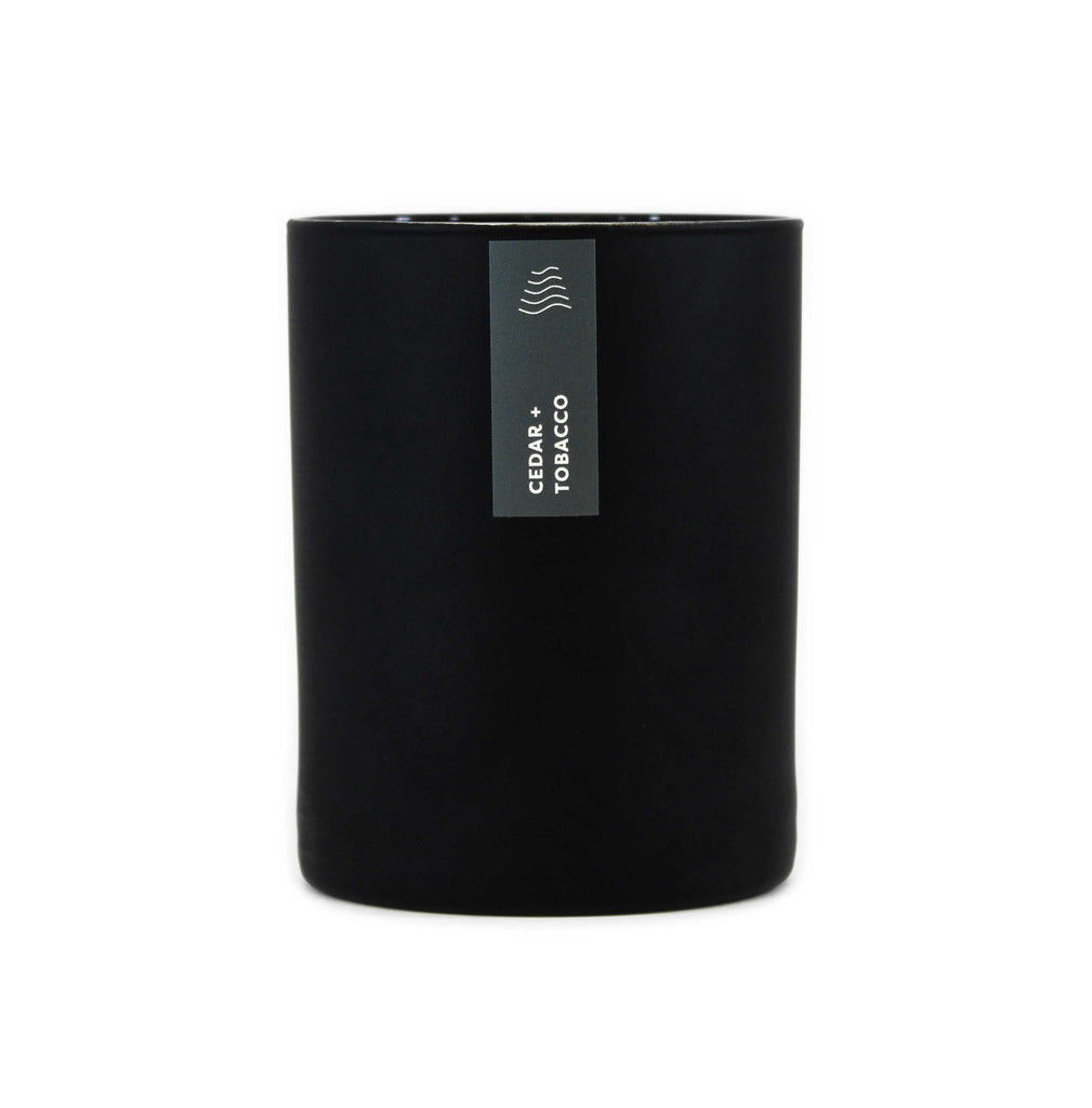 Cedar + Tobacco Matte Black Tumbler | {neighborhood} Calyan Wax Co.