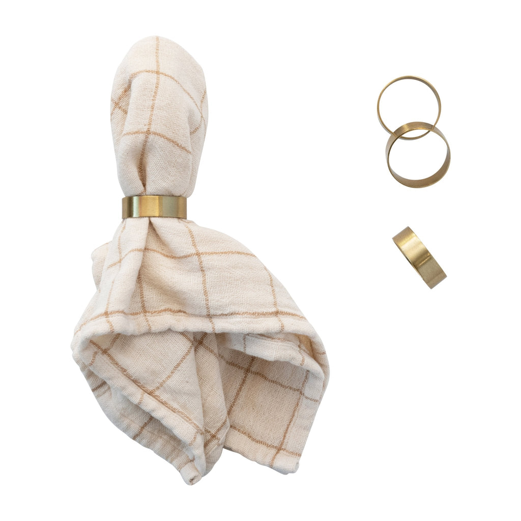 Chunky Brass Napkin Rings | {neighborhood} Bloomingville