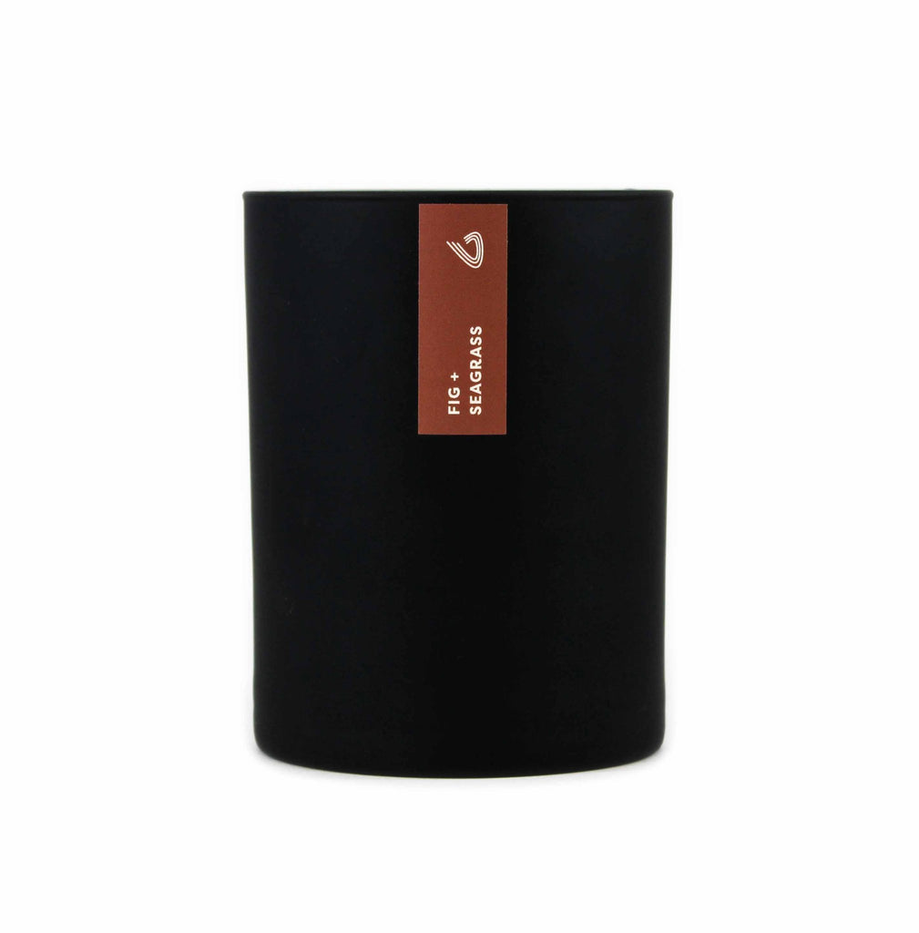 Fig + Seagrass Matte Black Tumbler | {neighborhood} Calyan Wax Co.