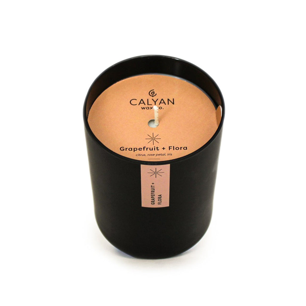 Grapefruit + Flora Matte Black Tumbler | {neighborhood} Calyan Wax Co.