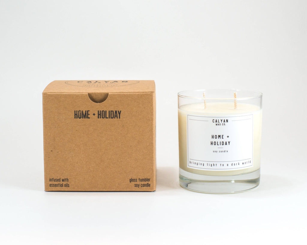 Home + Holiday Tumbler Candle | {neighborhood} Calyan Wax Co.