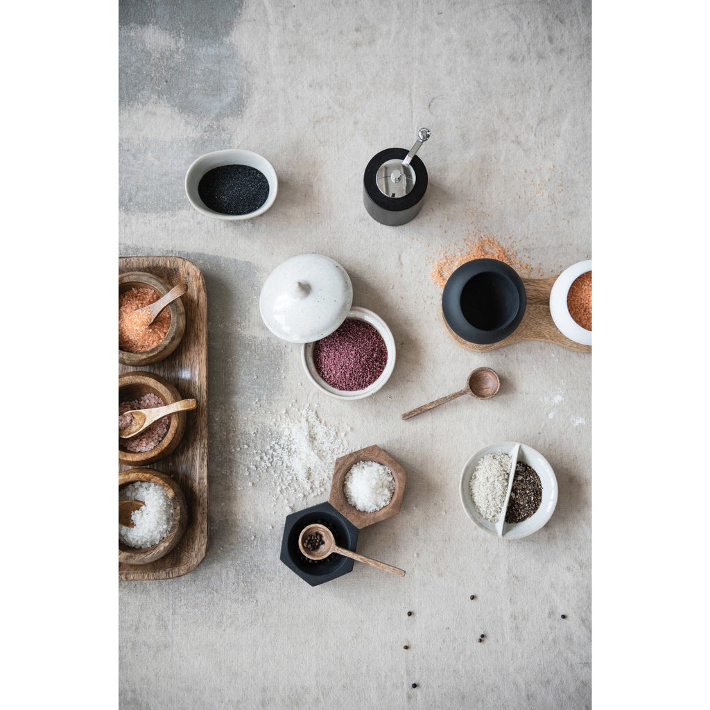 Mango Wood Salt + Pepper Cellar Set | {neighborhood} Bloomingville