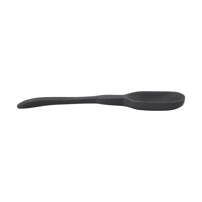 Medium Black Hand-Carved Acacia Wood Spoon | {neighborhood} Bloomingville
