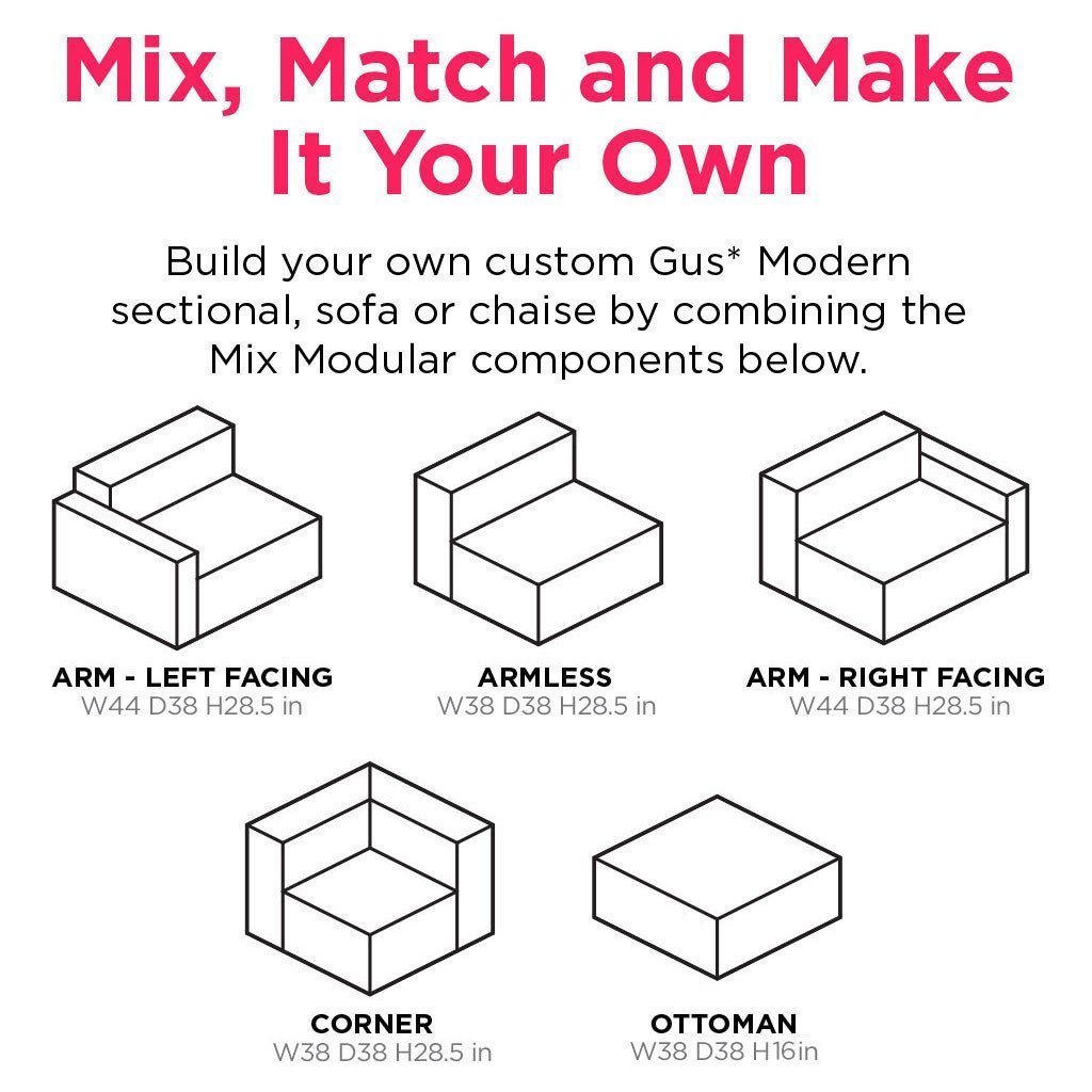 Mix Modular 3-PC Sectional | {neighborhood} Gus* Modern