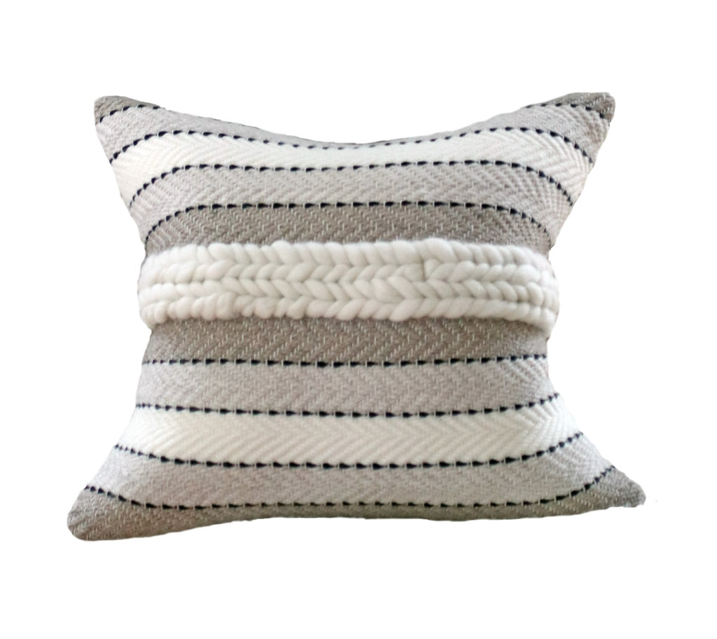 Neutral Stripe Pillow | {neighborhood} Natalie Kaelin Home Goods