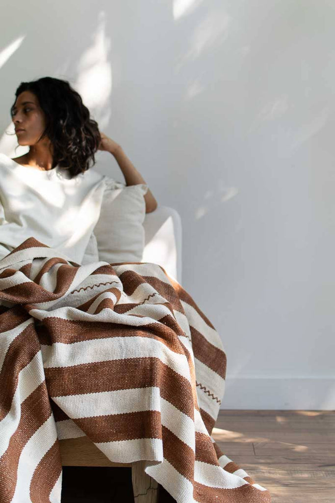 Organic Heirloom Cotton Colorgrown Throw Blanket | {neighborhood} Fair + Simple