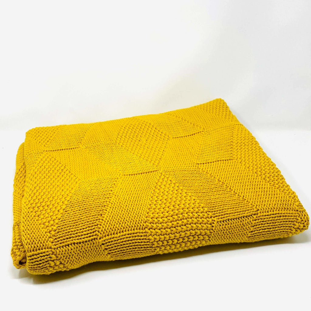 Patterned Knitted Throw Blanket | {neighborhood} Drew Derose Designs