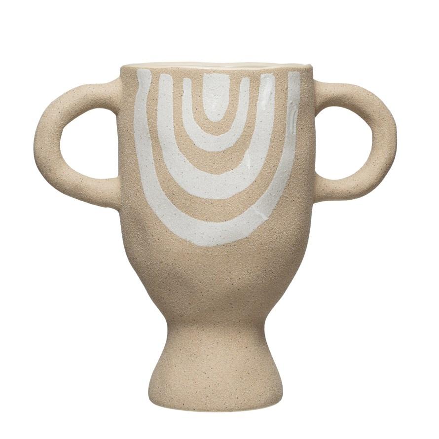 Rainbow Stoneware Vase w/ Handles | {neighborhood} Bloomingville