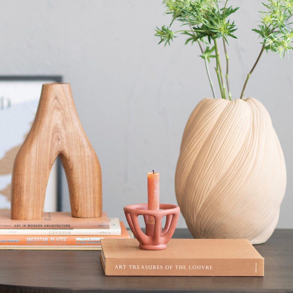 Rust Taper Candle Holder | {neighborhood} Bloomingville