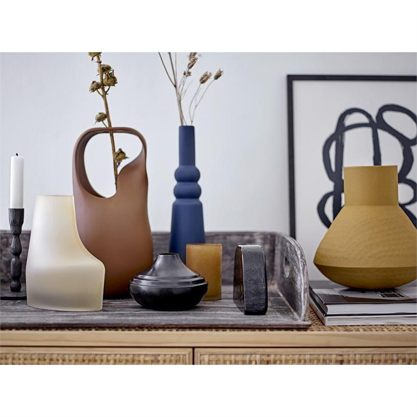 Textured Metal Mustard Vase | {neighborhood} Bloomingville