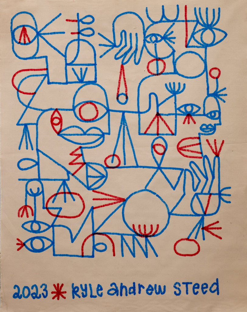 Turn Your Brain Off, It's Okay - Blue + Red | {neighborhood} Kyle Steed